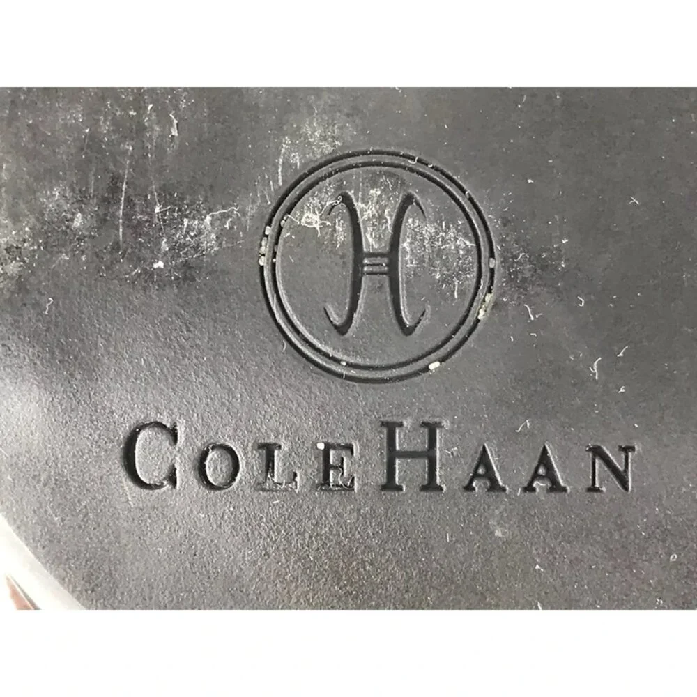 Cole Haan Womens Dark Brown Suede Round Toe‎ Slip On Cone Mule Heel Size US 9 B
